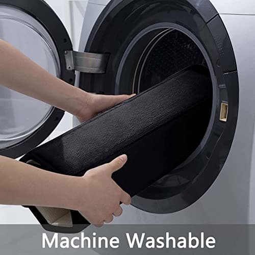 Buganda Memory Foam Bath Mat, 24" x 16", Ultra Soft and Non-Slip Bathroom Rugs, Water Absorbent and Machine Washable Bath Rug for Bathroom, Shower, and Tub, Black 7