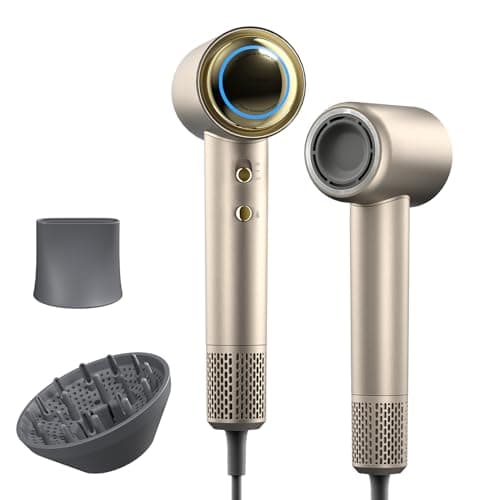 Tideway Hair Dryer Professional High-Speed Ionic Blow Dryer 110,000 RPM, Compact Hair Dryer with Magnetic Diffuser, Fast Drying with Brushless Motor Low Noise Smart Temperature Control-H11