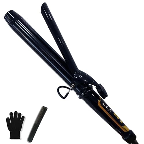 abp 1.25 Inch Curling Iron Extra Long Barrel with Ceramic Coating for Long/Medium Hair,1 1/4 INCH LCD Display Instant Heat up to 450°F with clamp,Hair Style Tool Girls & Women 7