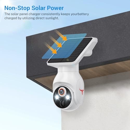 1080p Security Camera Wireless with Solar Panel, AI Human Detection, 2-Way Audio, Color Night Vision, 2.4G WiFi Only, Cloud Storage (Sold Separately), Indoor/Outdoor Surveillance Bullet Cam (WiFi) 9