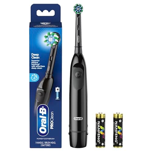 Oral-B Pro 100 CrossAction, Battery Powered Toothbrush, Black, 1 Count (Pack of 1) 10