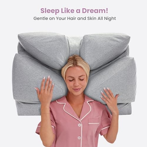 Wife Pillow Cover Only Jersey Knit Pillowcase, Soft 100% Cotton T-Shirt Feel - Contour Exclusively for Arm & Body Position Side, Stomach & Back Sleeper Bed Pillow, Machine Washable & Dryable, Grey 8