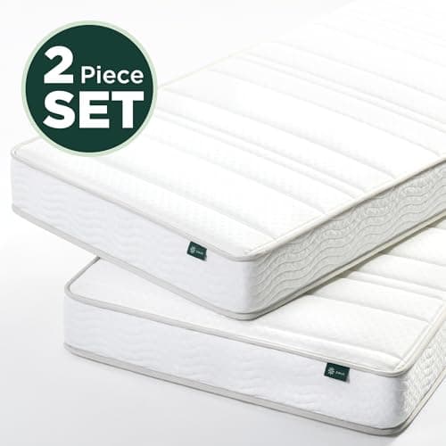 Zinus 6 Inch Foam and Spring Hybrid Mattress, 2 Pack [New Version], Twin, Fiberglass Free, Bunk Bed Compatible, Durable Support, Certified Safe Foams & Fabric, Mattress in A Box 10