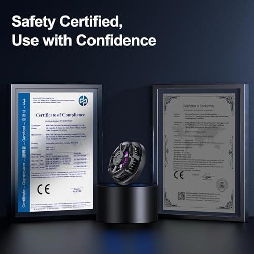 Wireless Cooling Charger for MagSafe, Preocean 15W Fast Wireless Charging Pad with Built-in Fan, Phone Cooler for Gaming, Magnetic Compatible with iPhone 17/16/15/14/13/12 Series. 6