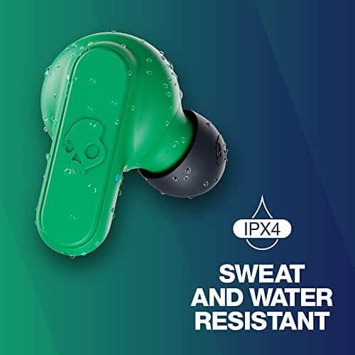 Skullcandy Dime 2 Wireless Earbuds, Bluetooth Headphones, Noise Isolating Fit, Up to 12 Hours Battery, Microphone for iPhone Android, Easy Carry with Integrated Lanyard - Dark Blue/Green 5