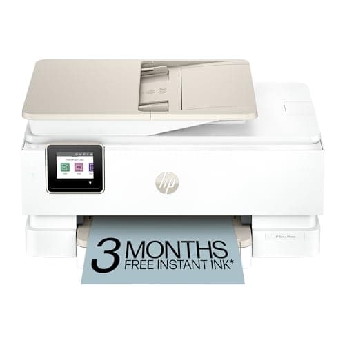 HP Envy Photo 7975 Wireless Color Inkjet Photo Printer, Print, scan, Copy, Easy Setup, Mobile Printing, Best-for-Home, 3 Month Instant Ink Trial Included, AI-Enabled (B63K3A)