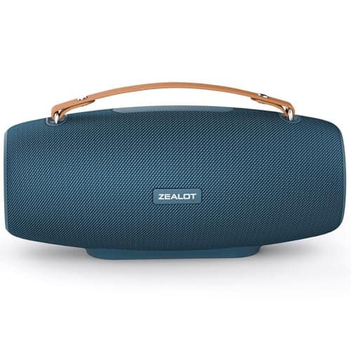 ZEALOT Bluetooth Speaker, Speaker,75W Waterproof Speakers Bluetooth Wireless Loud with 14,400MAh Battery,20H Play,EQ,Deep Bass,Stereo,Dual Pairing,Large Outdoor Speakers for Party,Beach,Camping,Blue