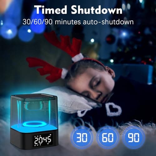 Ebhako Night Light Bluetooth Speaker, Multi-Functional Dual Alarm Clock, MP3 Player, Touch Sensor Bedside Lamp, 48 RGB Color Changing, Gifts for 10 11 12 13 14 Year Old Teenage Boys Girls 6