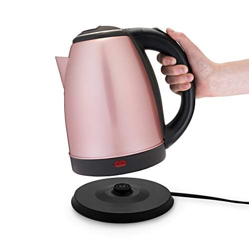 Pinky Up Parker Electric Tea Kettle, Hot Water Dispenser, Automatic Shut Off, Stainless Steel Cordless Electric Teapot, 56oz, Rose Gold 9
