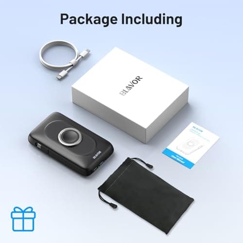BLAVOR for Magsafe Portable Charger with Built-in Cables, 10000mAh Wireless Magnetic Power Bank with Stand, USB C 20W PD Fast Charging Travel Battery Pack for iPhone 17/16/15/14/13/12 and Apple Watch 8