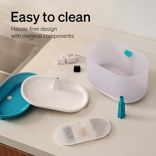 PETLIBRO Cat Water Fountain Ultra Quiet with Two Flow Modes, Large-Size Filter Capsule Pet Water Fountain, 71oz/2.1L Visible Water Level Dog Water Dispenser for Cats & Dogs 7