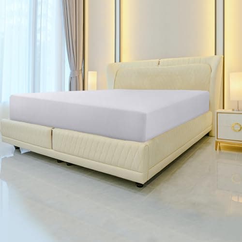 CBE Queen White Fitted Sheet - Bottom Sheet - 1 Fitted Sheet Only - Soft Microfiber - Deep Pocket - Shrinkage and Fade Resistant - Durable and Long Lasting - Easy Care 6