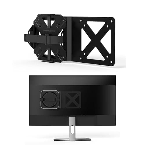 HumanCentric Offset Mount Compatible with 2024 Mac mini, Custom Mac mini Mount, Wall Mount, Rack Mount, Mac mini Under Desk Mount, Mac mini Mount Behind Monitor Mac VESA Compatible