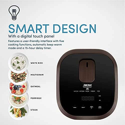 Aroma Housewares Professional 12-Cups (Cooked) / 3Qt. 360° Induction Rice Cooker & Multicooker (ARC-7606B), Black, 12 Cup 4
