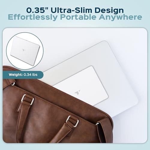 Turonic TP1 Wireless Touchpad, Bluetooth 2.4GHz, Type-C Rechargeable, 150×105mm Area, Up to 30H Use, 4-Touch Recognition, Multi-Device Connection, Precision Glass Surface, Compatible with Windows 6