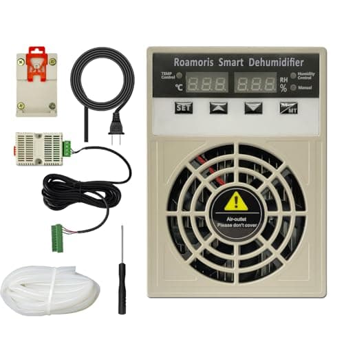 Roamoris Small Dehumidifier for Grow Tent,Electric Box,Storage Cabinet,Closet,Tiny Space 110V/240V Mini Dehumidifier With Temperature Control Switch Auto-off