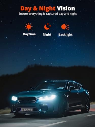 Kingslim 4K Dash Cam Front and Rear with 64GB SD Card, 5G WiFi Dash Camera for Cars, 1.5'' Screen Dashcam Wireless APP Control, Support G-Sensor/Time Lapse 2 Kinds Parking Monitor 7