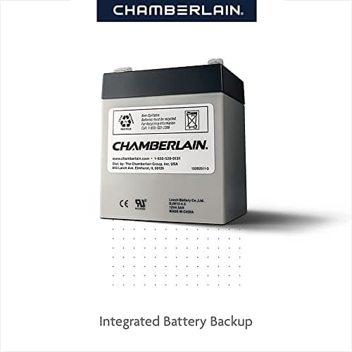 CHAMBERLAIN B2215T Garage Door Opener with Battery Backup, Black 5