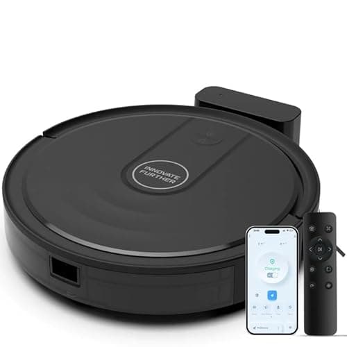 AZQQ Automatic Robot Vacuum, Wi-Fi Connected, Compatible with Alexa, Scheduled Cleaning, Edge Mode for Corners, Ideal for Home and Office, 120 Mins Runtime