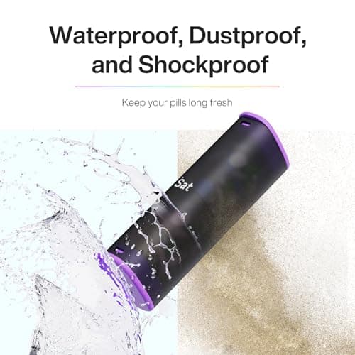 Weekly Pill Organizer 2 Times a Day - Am Pm Pill Box 7 Day, Large Twice Medicine Pill Case for Daily Medication, Vitamins, Fish Oils, Supplements Portable Week Pill Holder Container, Translucent Black 6