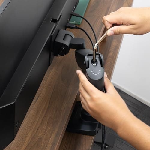 Desky Heavy Duty Ultrawide Monitor Arm – Adjustable Gas Spring Desk Mount for 17–49" Monitors, VESA 75/100, 44 lbs Capacity – White 6