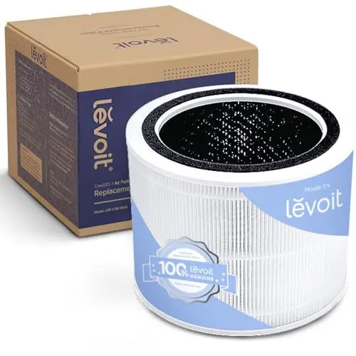 LEVOIT Core 200S-P Replacement Filter, Genuine Core 200S-RF Air Purifier Filters, Supports HEPA Sleep Mode, High-Efficiency Activated Carbon for Removal of Smoke, Odor, Allergens, Pollen, 1 Pack