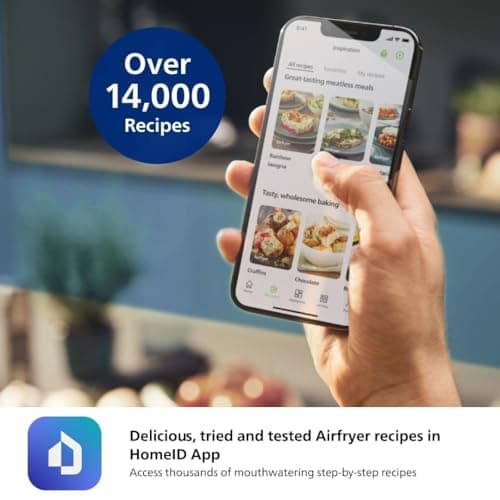 Philips 2000 Series Airfryer - 4.4 qt (4.2L) Pan, 13 Cooking Functions, RapidAir Technology, Healthy Cooking with 90% Less Fat, Efficient & Fast (NA220/00) 9