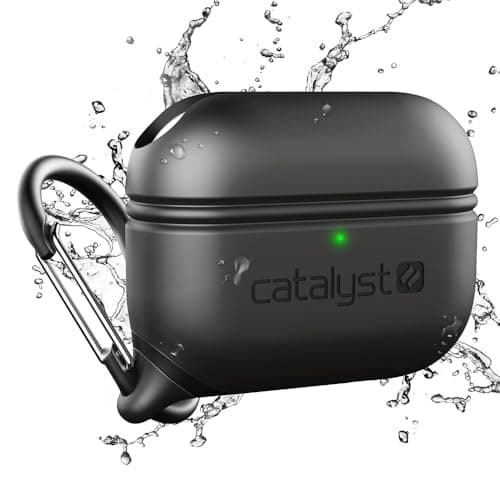 Catalyst Waterproof Case for AirPods Pro 2nd Generation and AirPods Pro 1st Generation - Wireless and USB-C Charging Compatible, One Piece Design, High Drop Protection Case with Carabiner