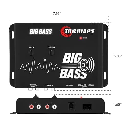 Taramps Big Bass DSP, Deep Bass Processor for Car Audio Systems, Subwoofer Impact Booster with Adjustable Frequency & Sweep Controls 7