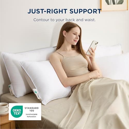 Bedsure Pillows Queen Size Set of 2, Prewashed Ultra-Soft Bed Pillows, Hotel Luxury Down Alternative Filling, Breathable & Fluffy for Back, Side, Stomach Sleepers 5