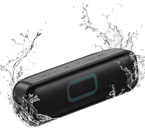 Bluetooth Speakers Wireless with 20W Loud Stereo Sound, IPX7 Waterproof, TWS Party Speakers, Multi-Color Lights, 15 Hrs Playtime for Indoor & Outdoor