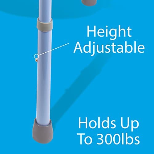 Carex 3-in-1 Folding Bedside Commode and Raised Toilet Seat, Portable Toilet Supports Up to 300lbs, Bedside Commodes for Seniors, Adult Potty Chair with Bucket, Lid, and Splash Guard 6