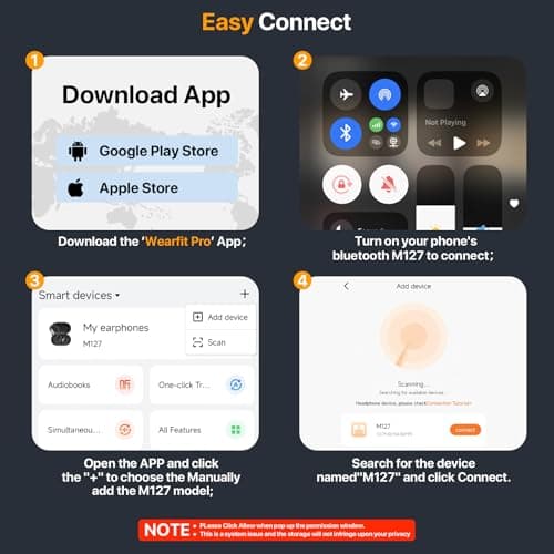 AI Translation Earbuds Real Time,144 Languages & Accents Translator Earbuds,4 in 1 AI BluetoothTranslating Headphone Support Playing Music Phone Calls for Travel Business Learning 6
