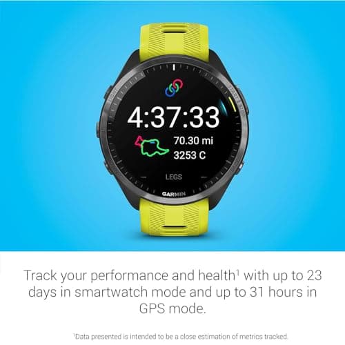 Garmin 010-02809-02 Forerunner 965 Running Smartwatch Amp Yellow and Black | Official USA Partner Model | Bundle with Deco Essentials Exclusive 26 Month CPS Enhanced Protection Pack 5
