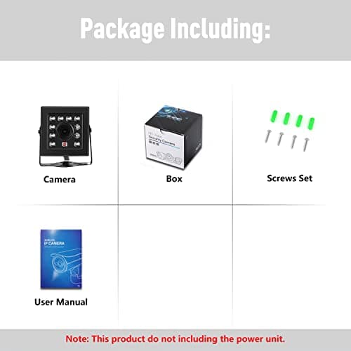 REVODATA Mini 5MP PoE Security Camera, 940nm Invisible IR Night Vision, 3.6mm Lens(75° FOV), 5 Megapixels@20fps, Ultra HD IP Cam for Indoor Home Surveillance, Remote Viewing, Work with NVR (I708-POE) 7