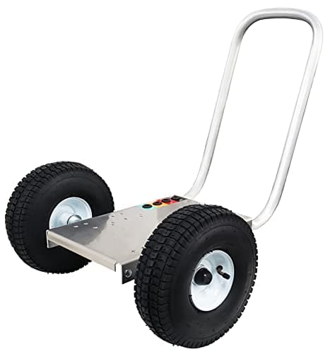 Ultimate Washer Professional Pressure Washer Cart Frame with Wheels and Push Handle (10 x 15, Silver)