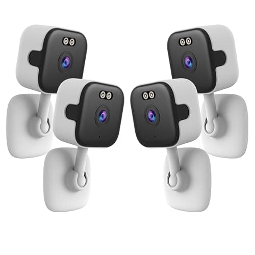 EVERSECU 5Ghz Wired WiFi Camera 2K, Indoor Home Security Cameras for Baby/Elder/Dog/Pet Camera with Phone app,24/7 SD Card Storage, Compatible with Alexa, Supports RTSP&ONVIF(4pack)