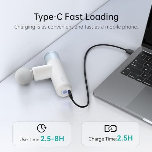 opove M3 Mini Massage Gun for Back Pain Relief, with Facial Mode, 7mm Amplitude, 4 Vibration Levels Ultralight Portable and Rechargeable Fascia Gun Active Recovery Women Presents 8