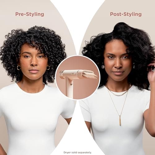 Shark XSKHD3WTCA SpeedStyle Lift & Stretch Wide-Tooth Comb, Blow Dryer Comb Attachment for Shark SpeedStyle, Styling Tool, for Curly & Coily Hair, Stone 5