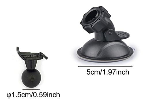 OctinPris Dash Camera Suction Cup Mount Dashcam Mounts Holder with 14 Ball Joints Adapter for Vehicle Video Recorder Windshield & Dashboard for Dash Car DVR Camera GPS 3