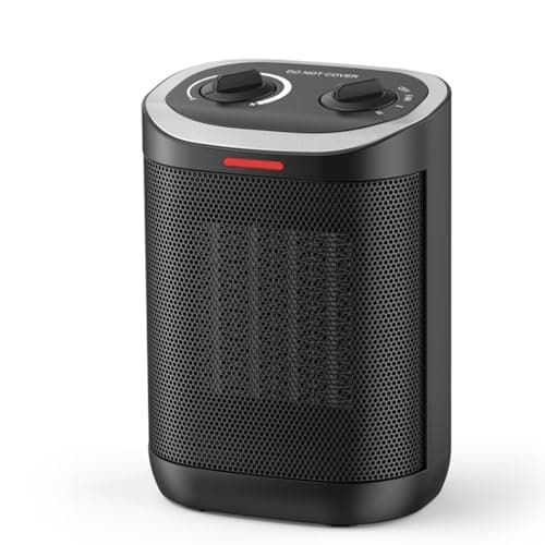 Space Heater for Indoor Use,Portable 1500W Ceramic Small Space Heater, Overheated & Tip-Over Safety Protection, Personal Electric Space Heater with Thermostat for Desk, Office, Home, and Room Use