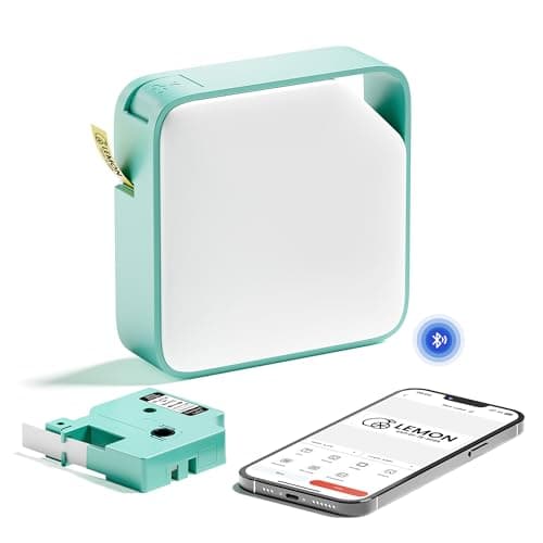 Vixic Label Maker, D1600 Label Maker Machine with-Tape, Recharge Handheld Label Maker Portable, Easy Bluetooth Labeler for School Home Office Organization, Multiple Template Icon Font Inkless