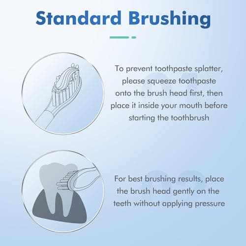 keosaa Pink Electric Toothbrush with 8 Brush Heads, Sonic Toothbrush with Fast Charge 4 Hours Last 60 Days, 2-Min & 30s Smart Timer, IPX7 Waterproof(Pink) 7