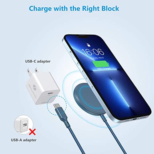 ZEROLEMON Magnetic Wireless Charger [10ft], Compatible with Mag-Safe Charger, Fast Wireless Charging Pad for iPhone 17 Pro Max, iPhone 17/17Pro/16Pro/16E/16/15 Series, iPhone Air, AirPods -Rugged Blue 6