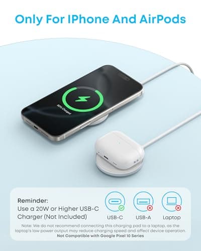 Anker Zolo Magnetic Wireless Charger, 2-Pack Qi2 Certified 15W MagSafe-Compatible Wireless Charging Pad, for iPhone 17/16/15/14/13 Series, AirPods, and More (Not for Pixel, Adapter Not Included) 6