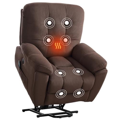 BOSMILLER Pwoer Lift Recliner Chair with Vibration Massage Big and Tall Recliner Chair with USB Charge Port and 2 Hidden Cup Holders 8