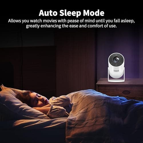 Mini Projector Portable Proyector 4K Support, Native 720P Small Projector with 270° Rotatable Stand, Compatible with TV Stick/Smartphone/HDMI/USB for Bedroom/ Outdoor Camping (No WiFi or Bluetooth) 6