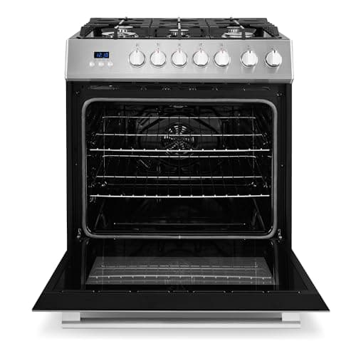 COSMO COS-305AGC 30 in. 5.0 cu. ft. Freestanding Single Oven Gas Range with 5 Burner Cooktop and Heavy Duty Cast Iron Grates in Stainless Steel 10