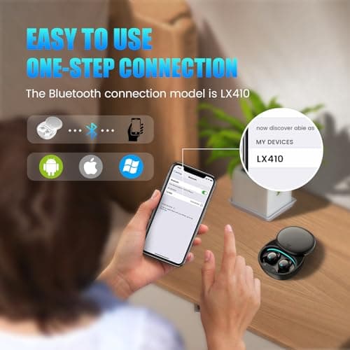 Ertuly Sleep Earbuds for Side Sleepers Wireless Earbuds Comfortable Noise Blocking LED Power Display Music Sleep Dual Mode for Sleeping Working Hiking (Cyan) 6