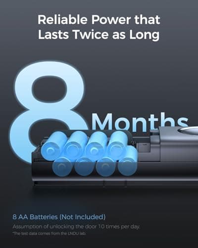 LNDU Keyless Entry Door Lock, WiFi Smart Keypad Deadbolt with Handle Set, Supports Fingerprint, Amazon Alexa, Google Assistant, App Control, Auto-Lock, One-Time Code, Anti-Peeking Password 7